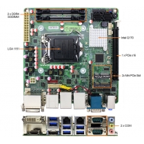 1U Rack Mount Computer With IMB-Q170JT2-ITX Industrial Motherboard