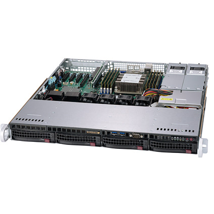 Supermicro SuperServer 5019P-MR w/ 4x 3.5" Drive Bays and 400W Redundant Power Supply