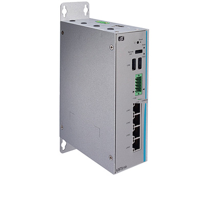 UST210-83K-FL Robust and Compact DIN-rail Fanless Embedded System for In-Vehicle Gateway Application