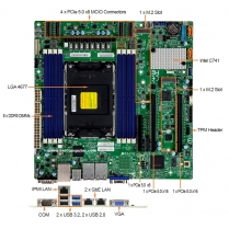 1U Rackmount Computer With Supermicro X13SEM-F Motherboard