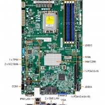 1U Rackmount Computer with Supermicro X13SCW-F Motherboard