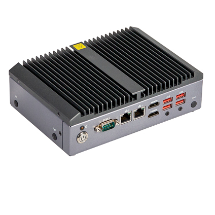 qbix rpla1335h a1 fanless embedded computer frontview